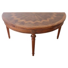 Early 20th Century Italian Louis XVI Style Walnut Tilt-Top Console Table