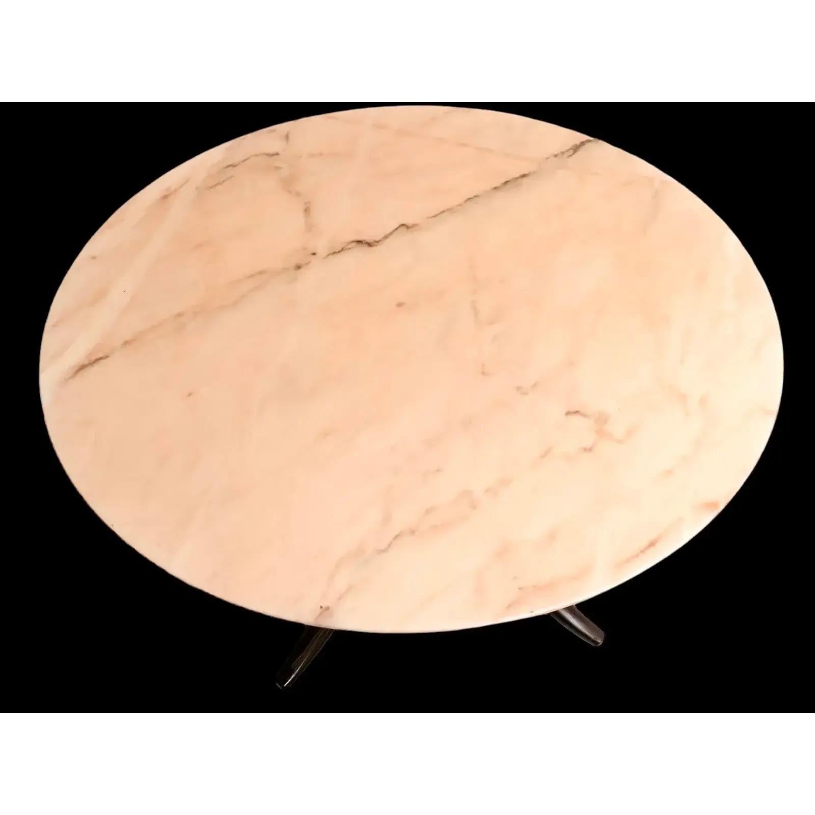 Early 20th Century Italian Mahogany Art Deco Marble Top Dining Table For Sale 1