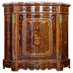 Early 20th Century Italian Mahogany Inlaid Serpentine Sideboard