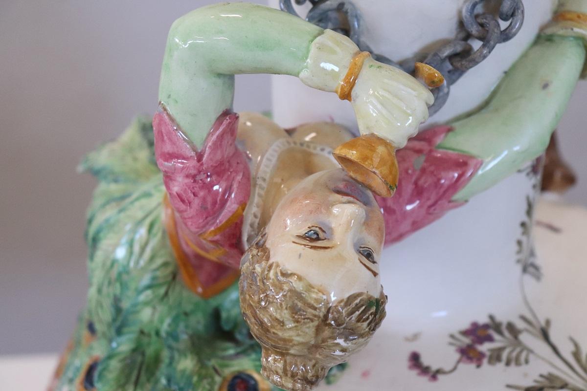 Vase en céramique italien Majestic du début du 20e siècle en vente 4