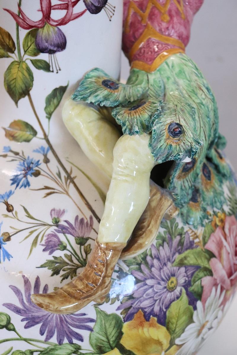 Vase en céramique italien Majestic du début du 20e siècle en vente 6