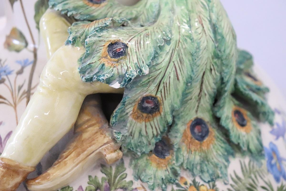 Vase en céramique italien Majestic du début du 20e siècle en vente 7