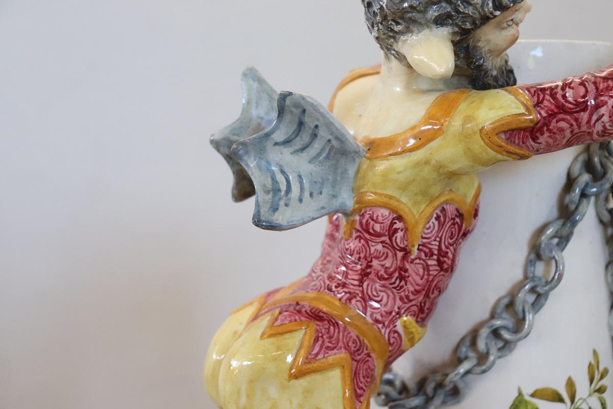 Vase en céramique italien Majestic du début du 20e siècle en vente 8