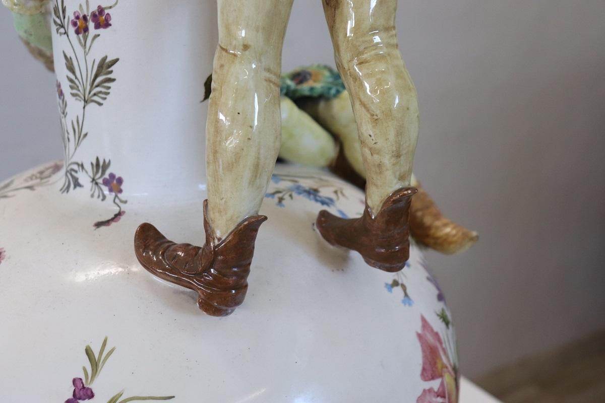 Vase en céramique italien Majestic du début du 20e siècle en vente 10