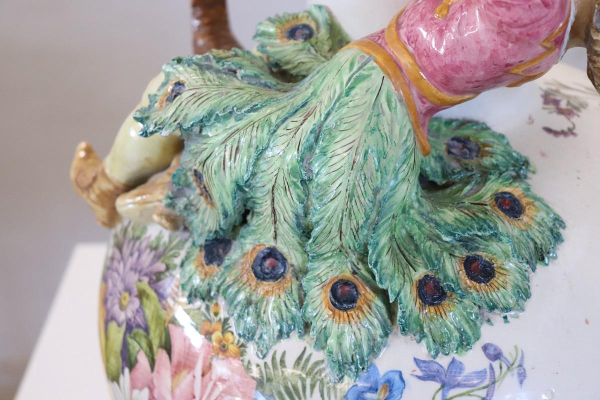 Vase en céramique italien Majestic du début du 20e siècle en vente 12