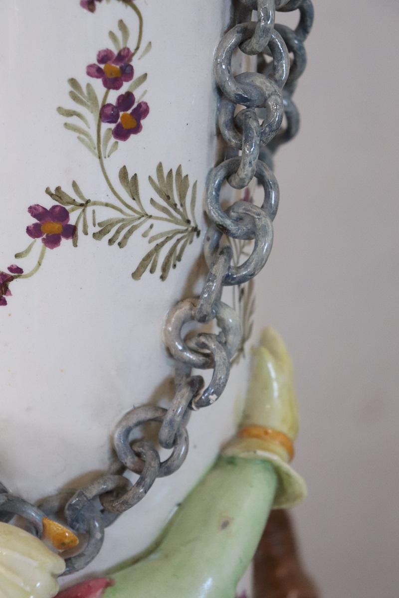 Vase en céramique italien Majestic du début du 20e siècle en vente 2