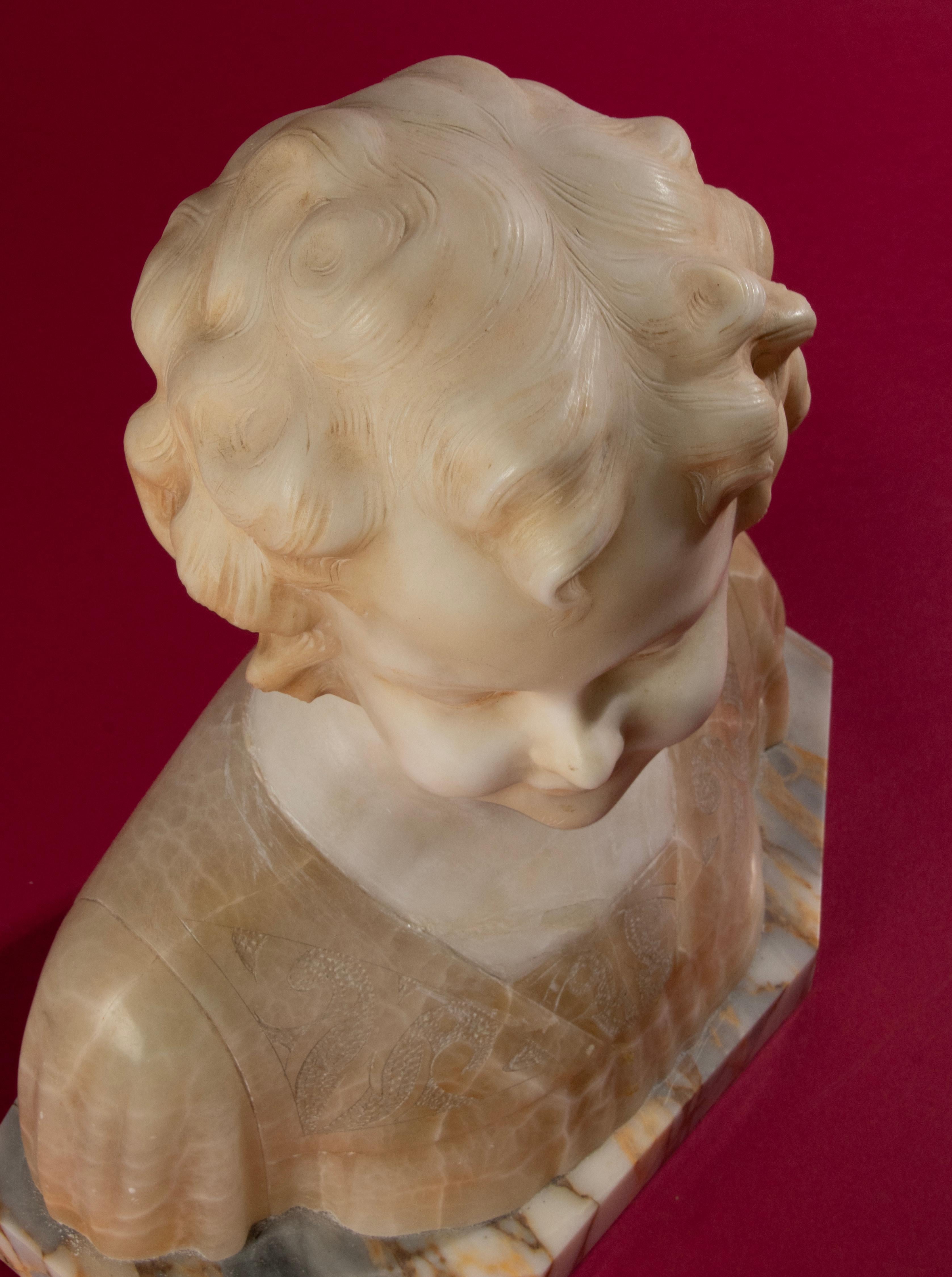 Early 20th Century Italian Marble Bust of a Child by Trefoloni 5