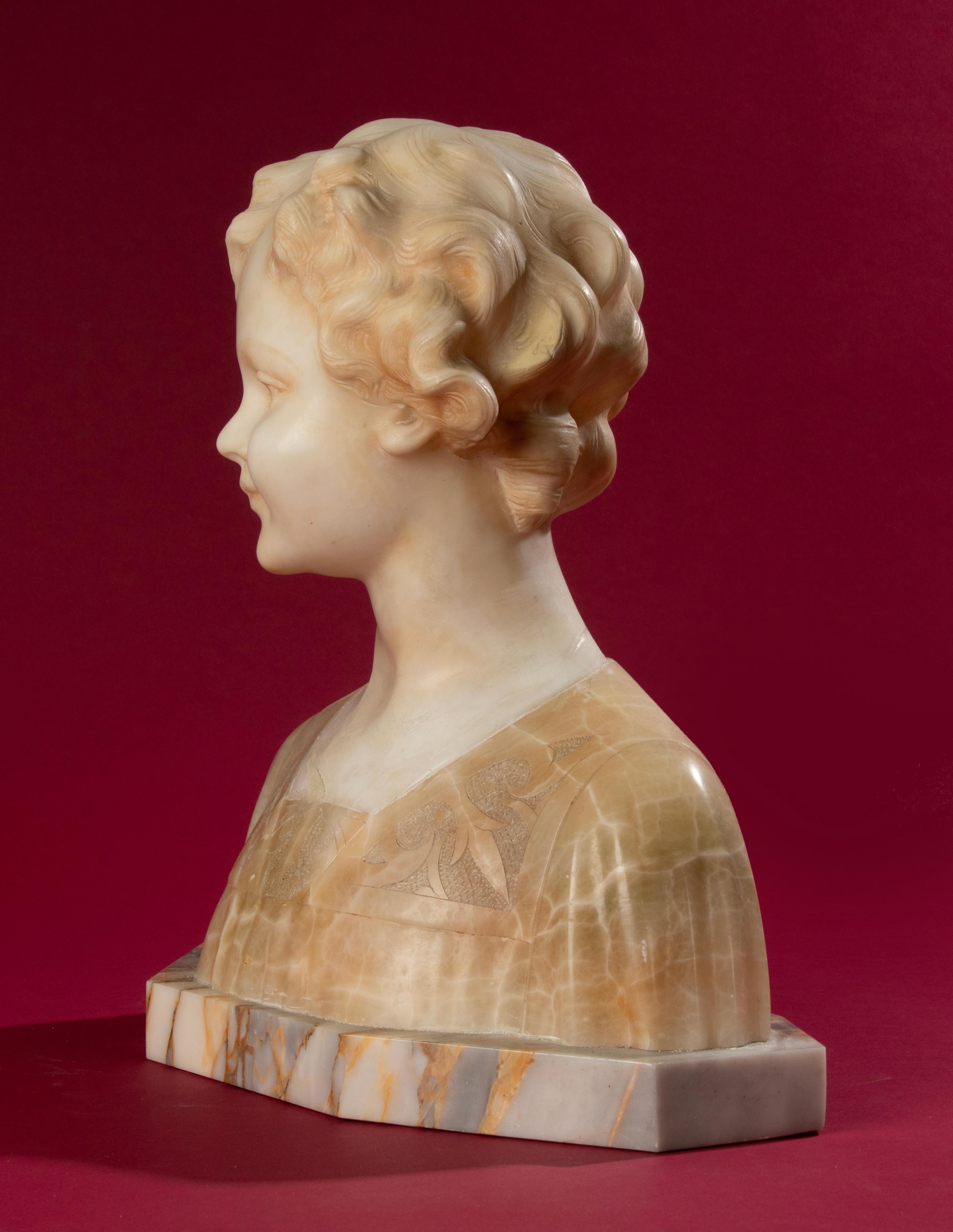 Early 20th Century Italian Marble Bust of a Child by Trefoloni 8