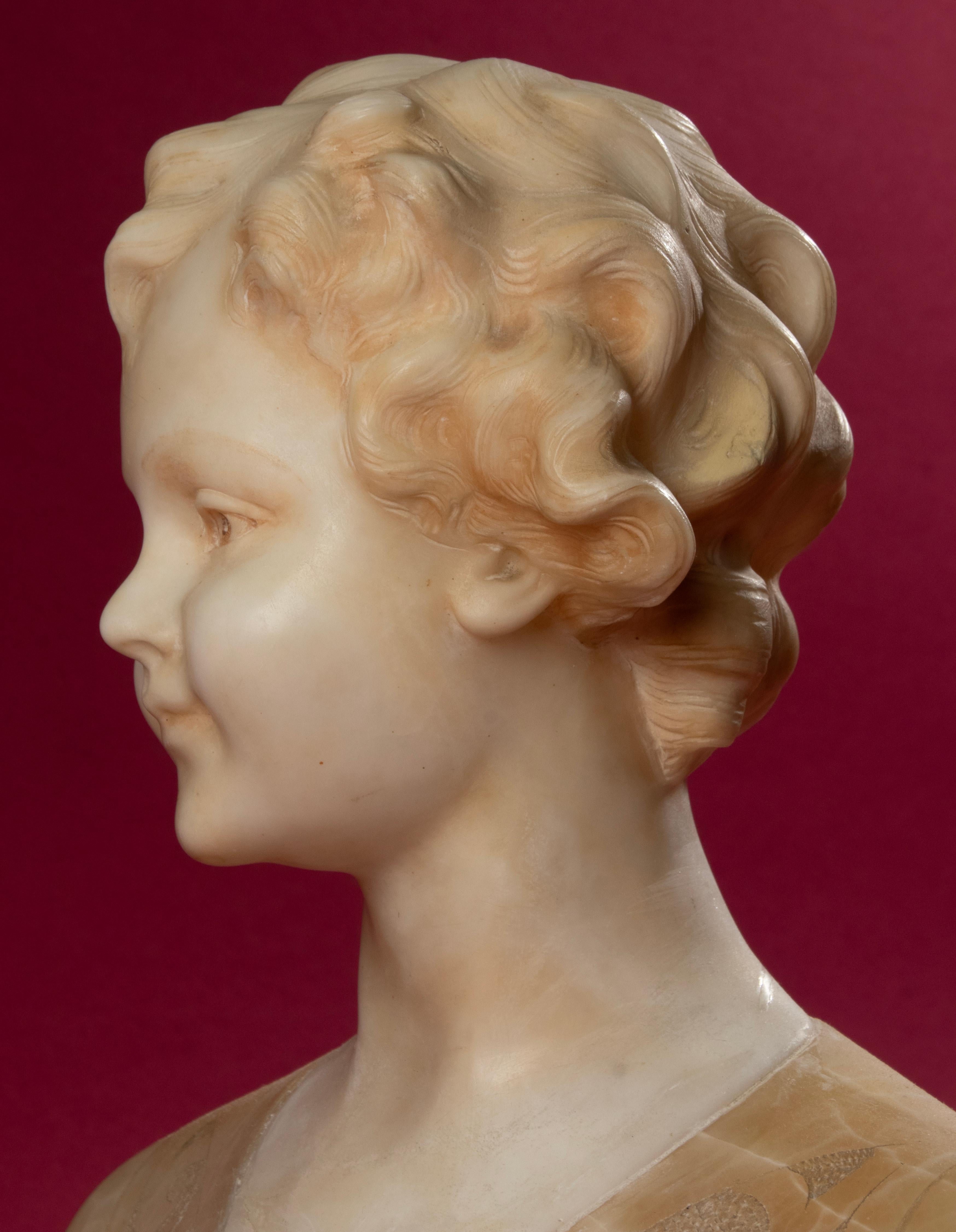 Early 20th Century Italian Marble Bust of a Child by Trefoloni 11