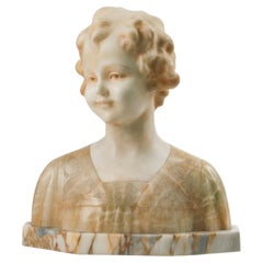 Early 20th Century Italian Marble Bust of a Child by Trefoloni
