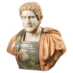 Busto italiano de mármol de principios del siglo XX del emperador romano Caracalla