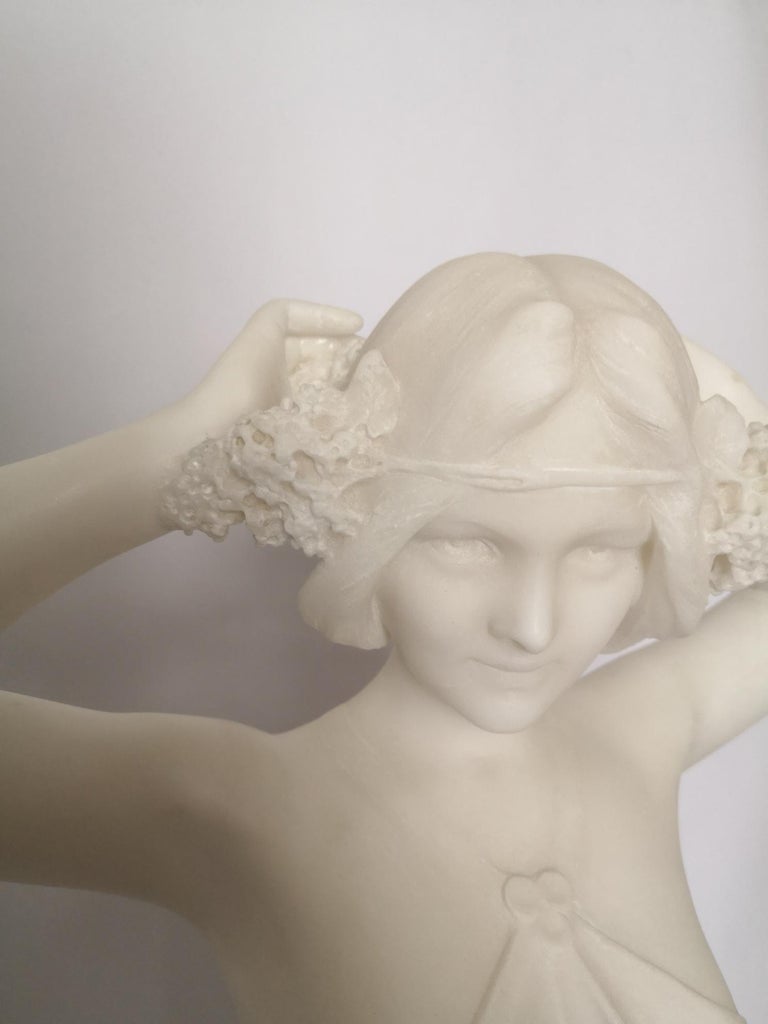 Early 20th Century Italian Marble Sculpture of a Nymph by C Pittaluga