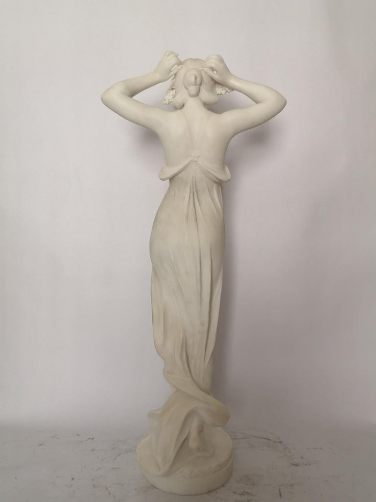 Early 20th Century Italian Marble Sculpture of a Nymph by C Pittaluga