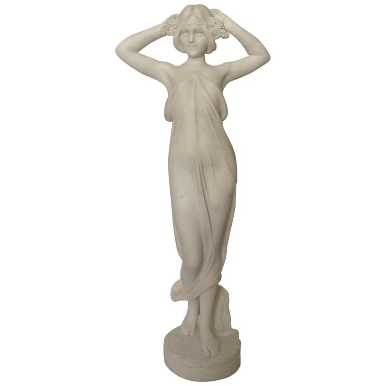 Early 20th Century Italian Marble Sculpture of a Nymph by C Pittaluga