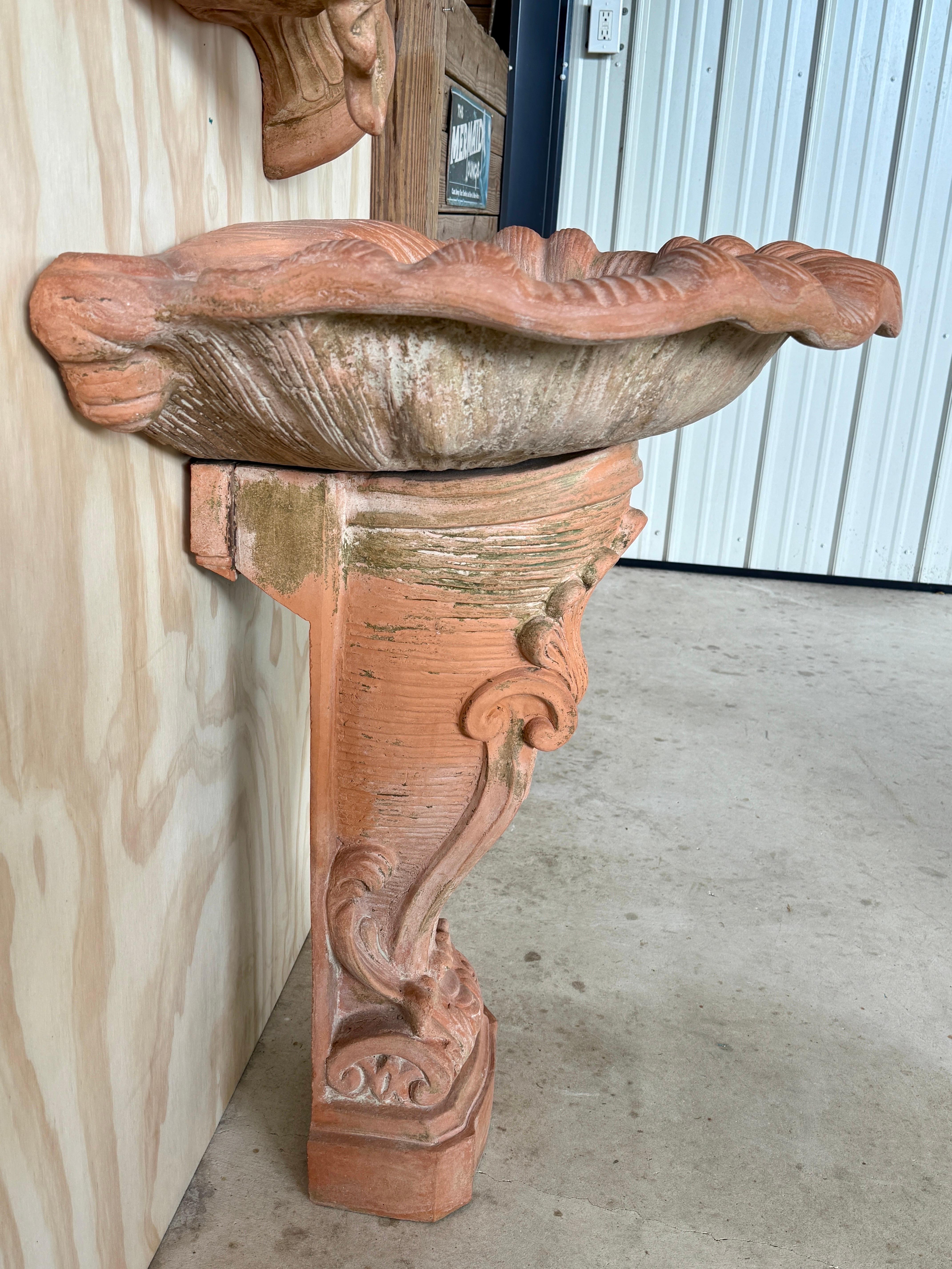Early 20th Century Italian Mediterranean Terracotta Sculptural Bacchus Fountain For Sale 4