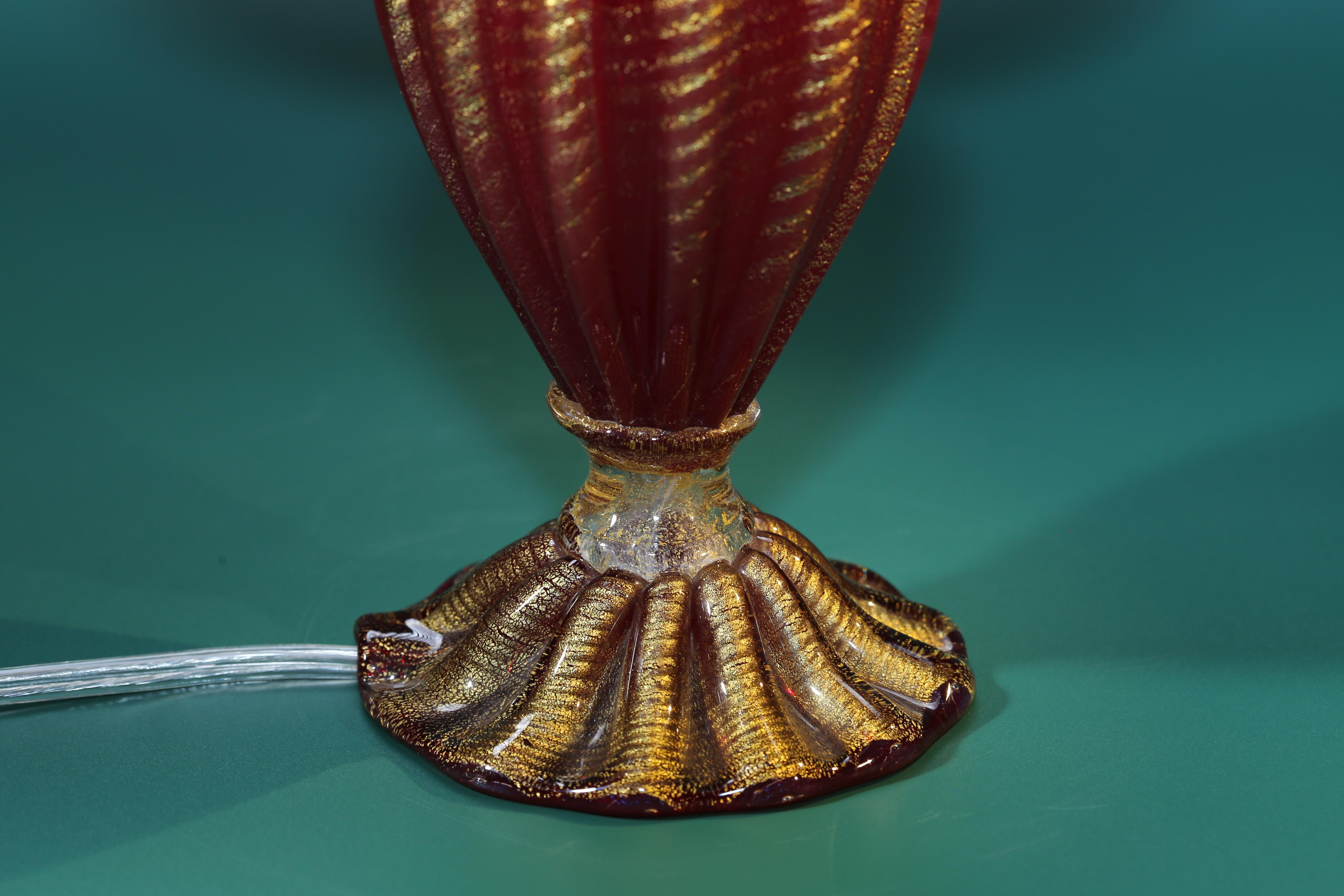 Early 20th Century Italian Murano Glass Art Lamp For Sale 1
