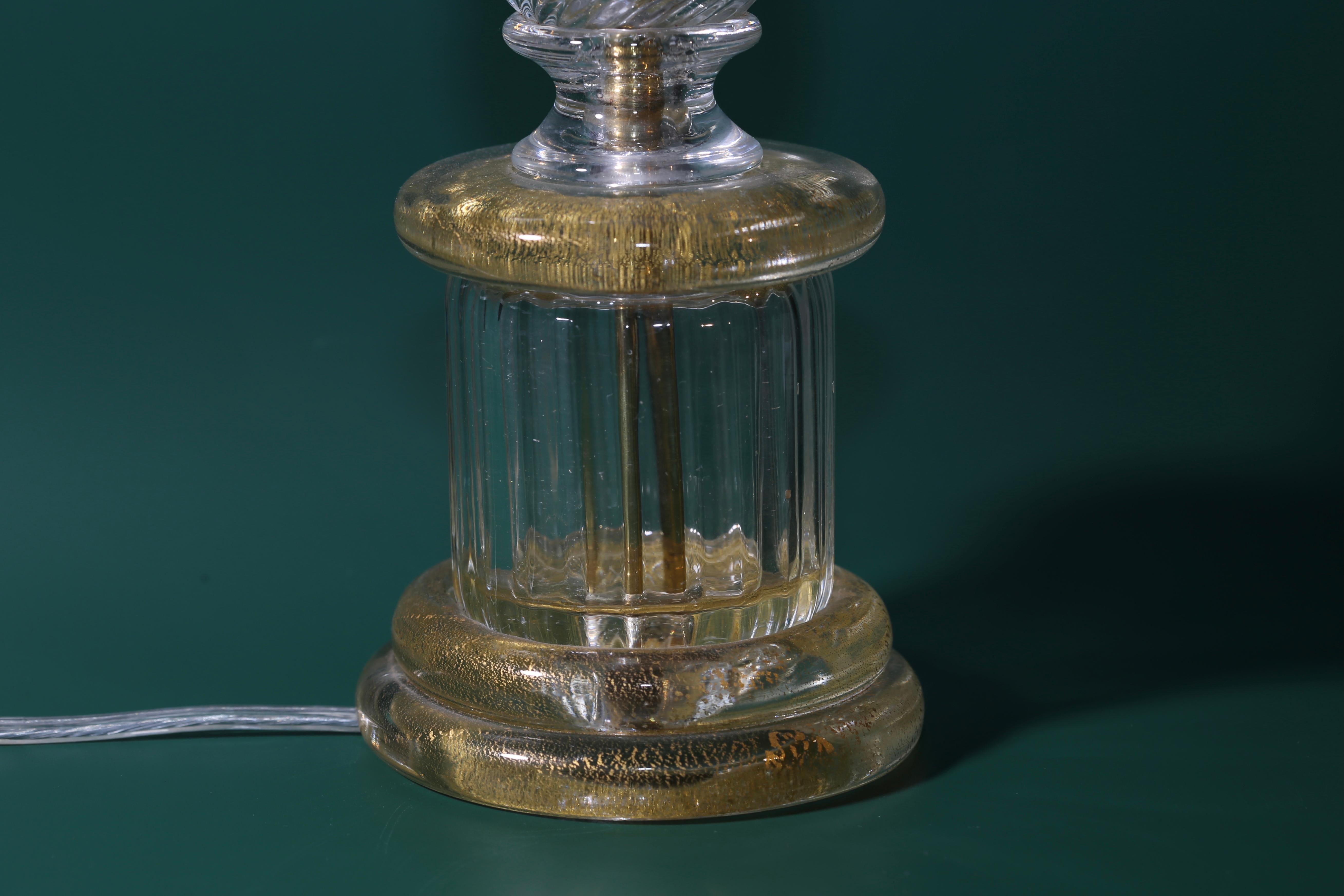 Early 20th Century Italian Murano Glass Art Lamp For Sale 1