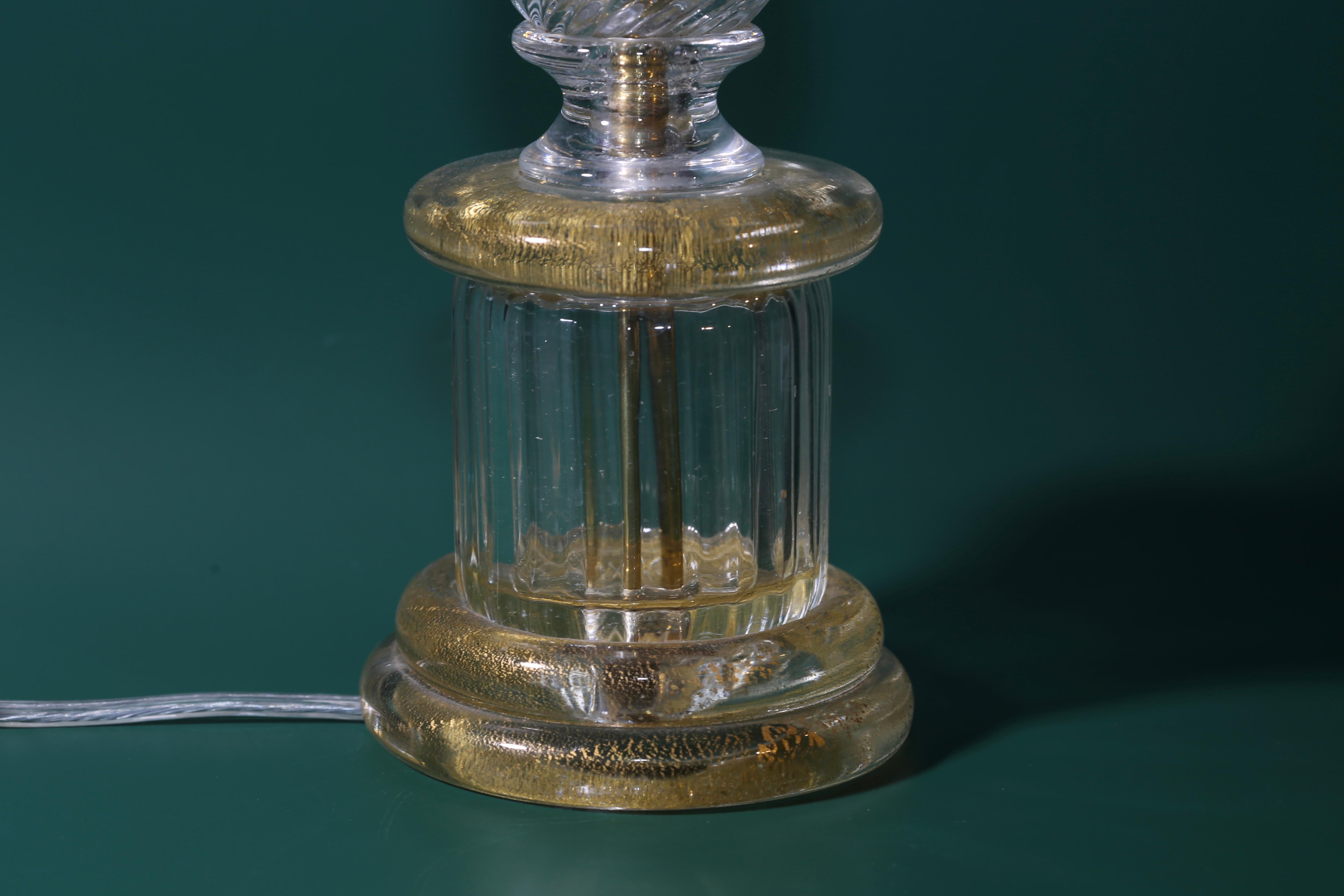 Early 20th Century Italian Murano Glass Art Lamp For Sale 2