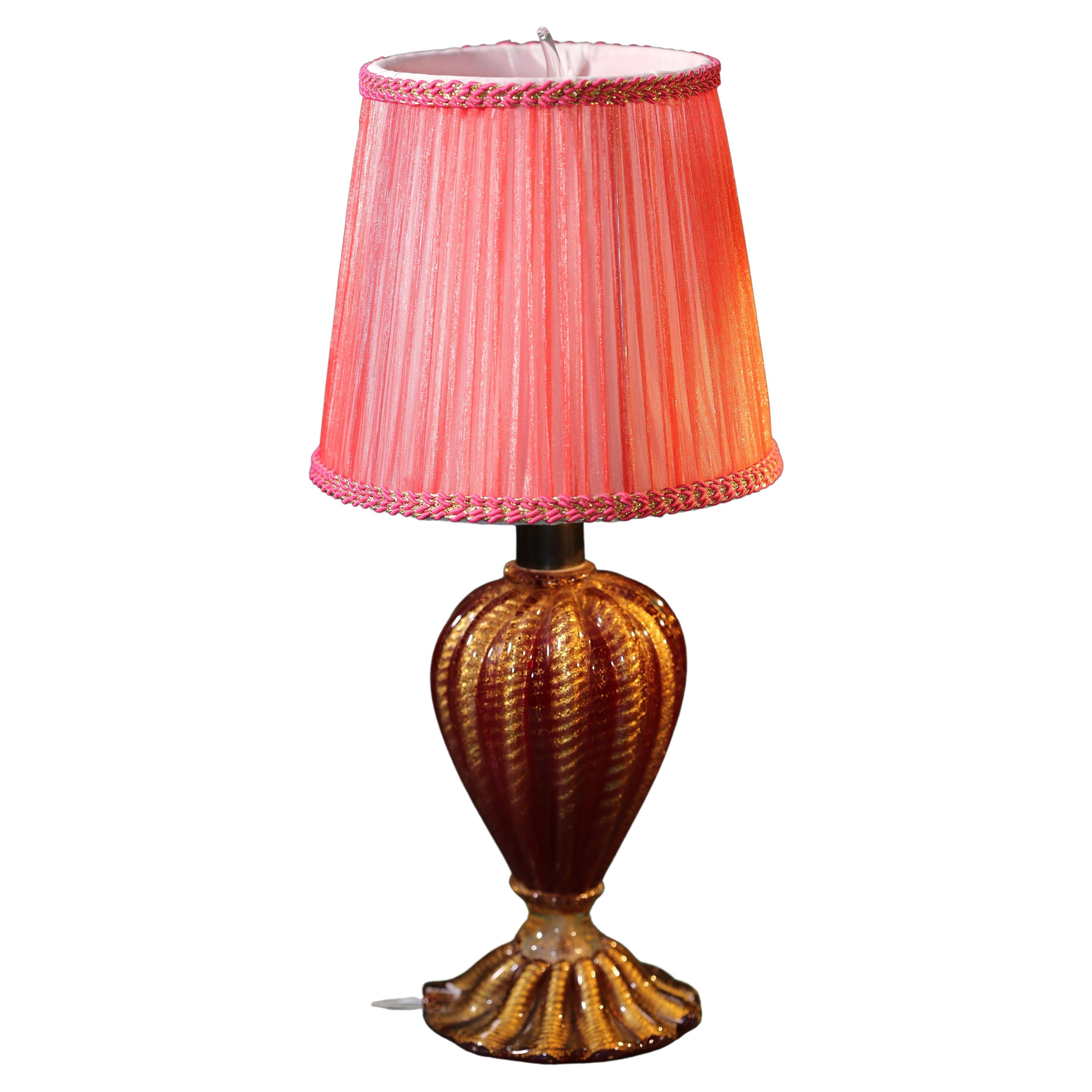Early 20th Century Italian Murano Glass Art Lamp For Sale