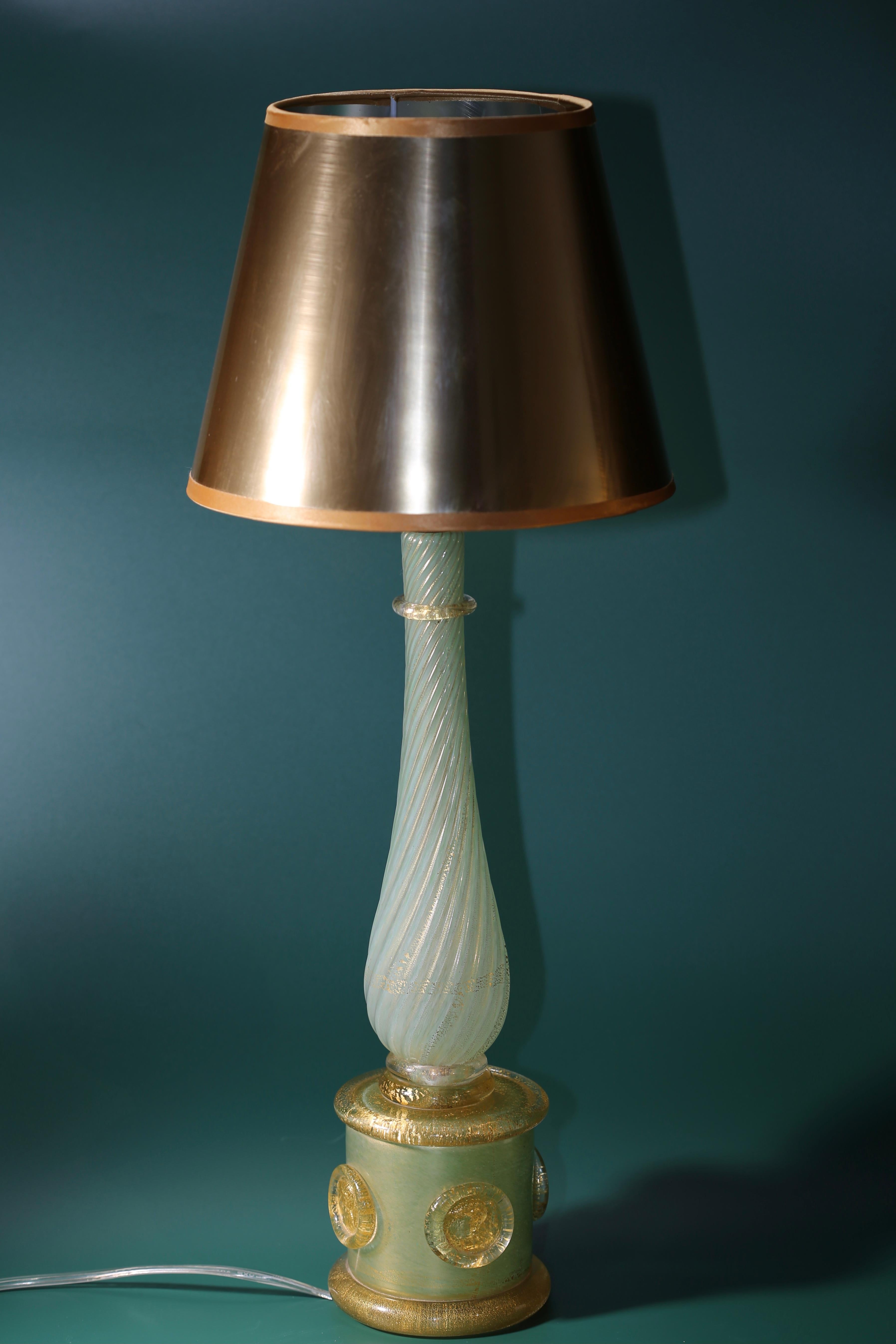 Early 20th Century Italian Murano Glass Lamp 2