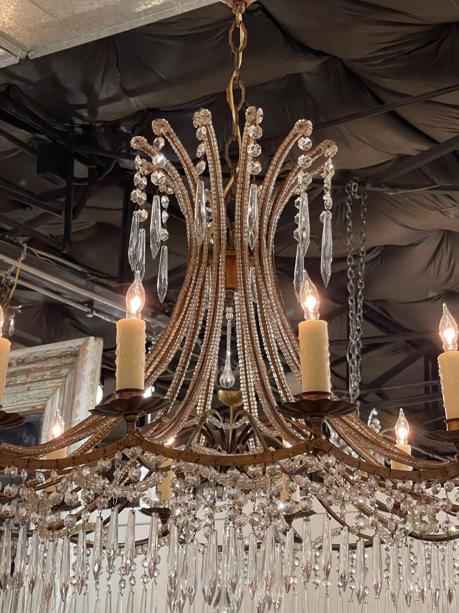 Early 20th Century Italian Neo-Classical Style Chandelier In Good Condition For Sale In Dallas, TX