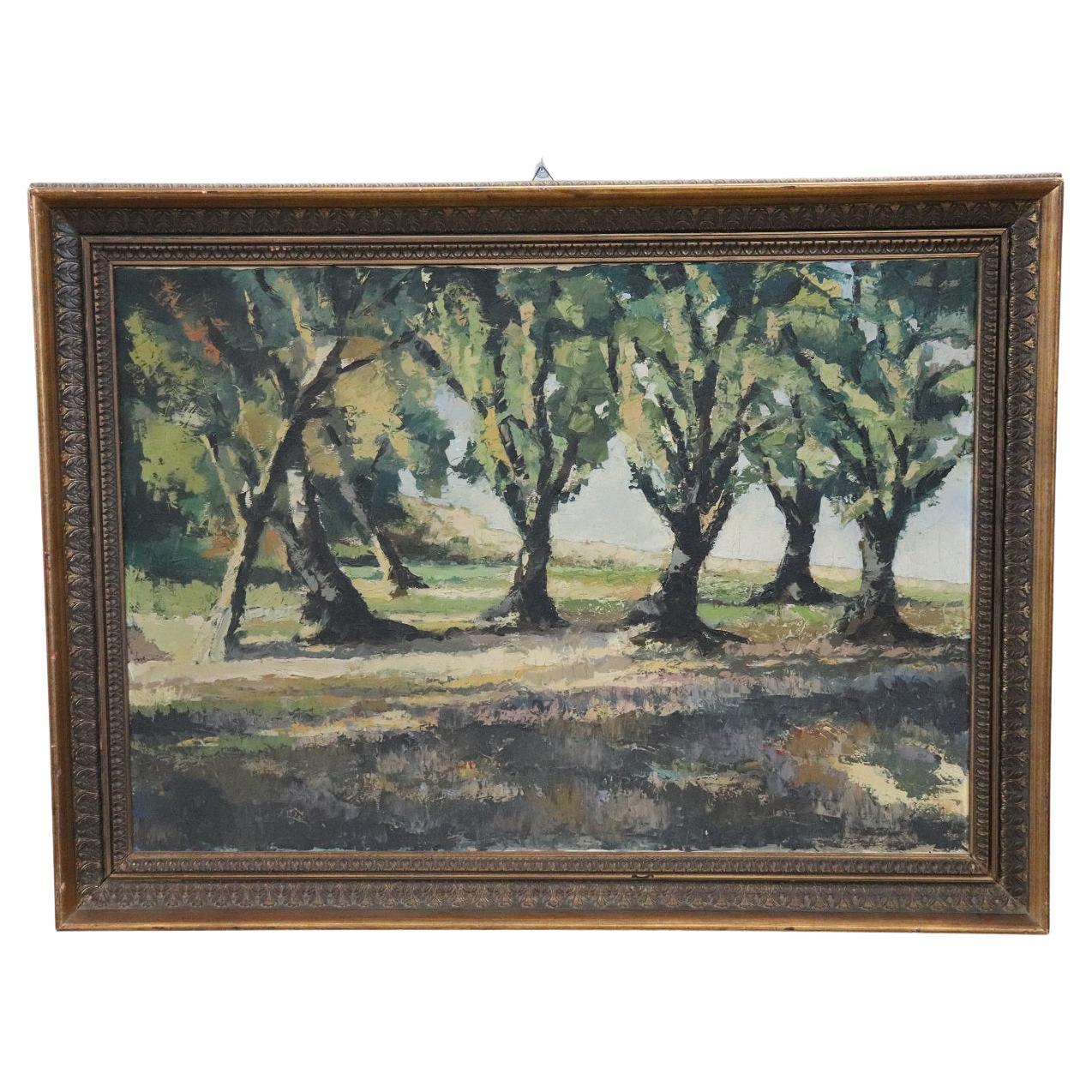 Early 20th Century Italian Oil Painting on Canvas