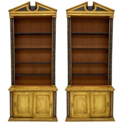 Early 20th Century Italian Painted Neo-Classical Bookcases, Pair