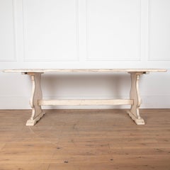 Early 20th Century Italian Painted Trestle Table