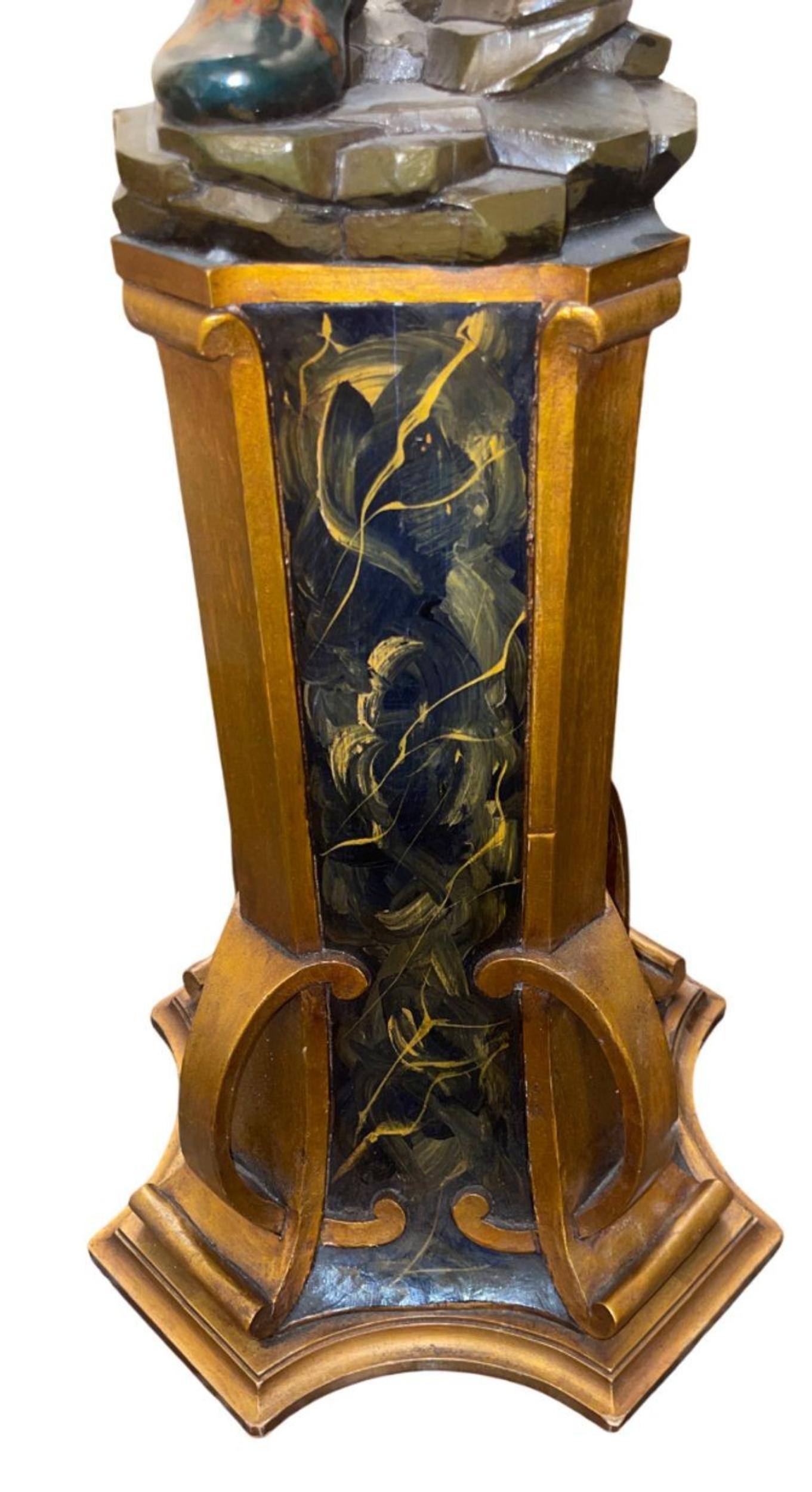 Early 20th Century Italian Pair of Polychrome Blackamoor Carved Wood Figures in vendita 3