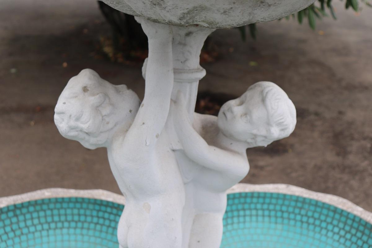 Seltener italienischer neoklassizistischer Gartenbrunnen des 20. Jahrhunderts mit Statue im Angebot 6