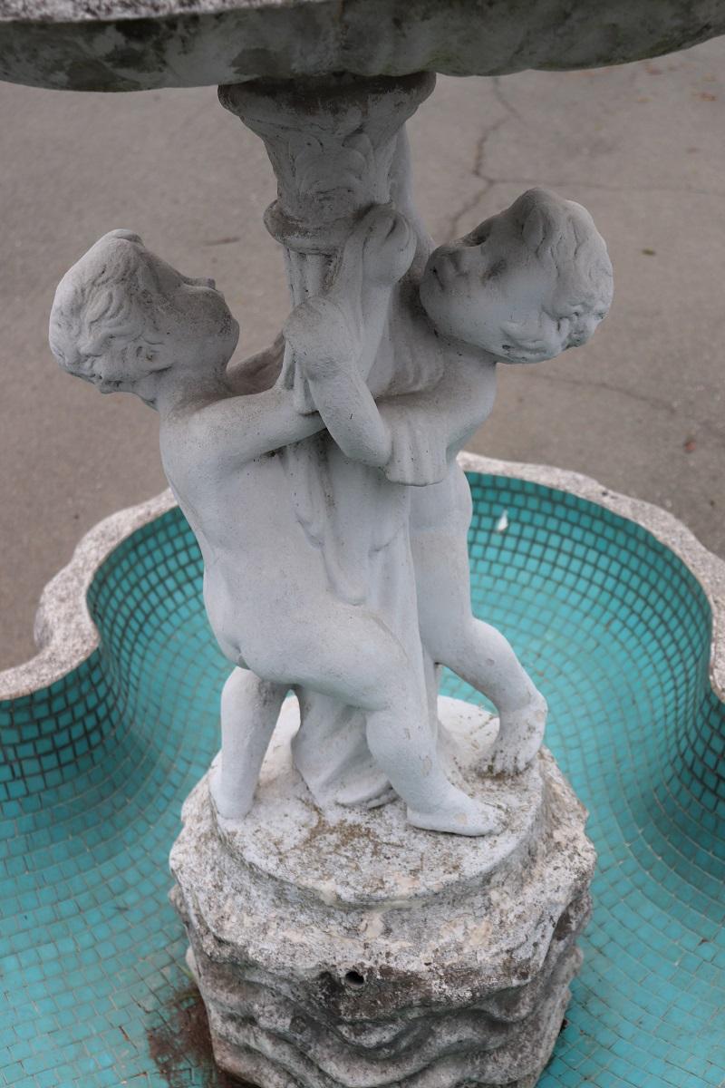 Seltener italienischer neoklassizistischer Gartenbrunnen des 20. Jahrhunderts mit Statue im Angebot 7