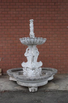 Italienische seltene neoklassische Gartenbrunnen des frühen 20. Jahrhunderts, Satz von 2