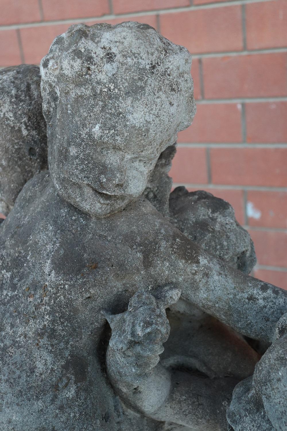 Italienische seltene Gartenstatue aus Stein aus Vicenza, frühes 20. Jahrhundert im Angebot 7