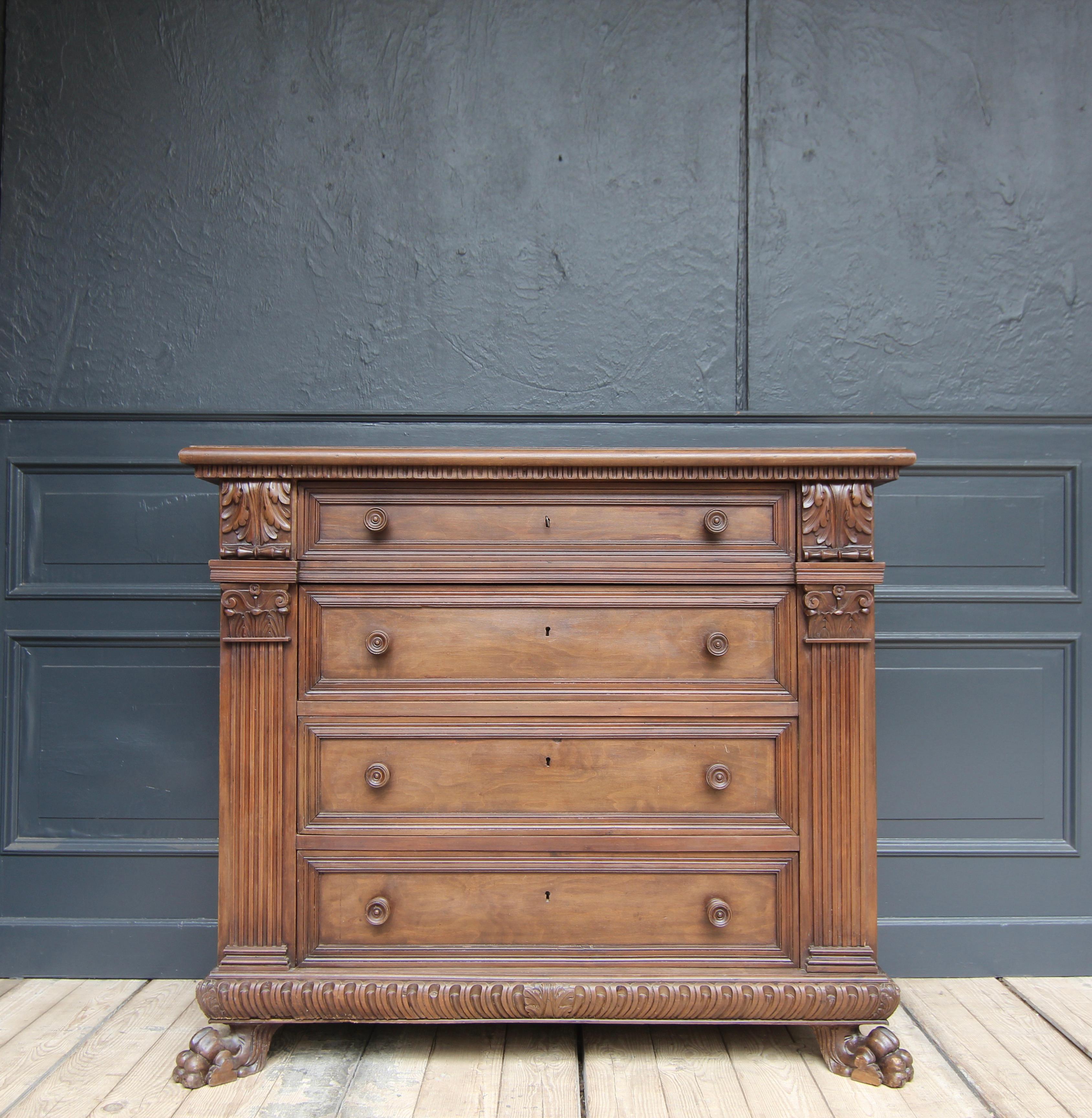 Early 20th Century Italian Renaissance Revival Chest of Drawers with Mirror Top For Sale 12