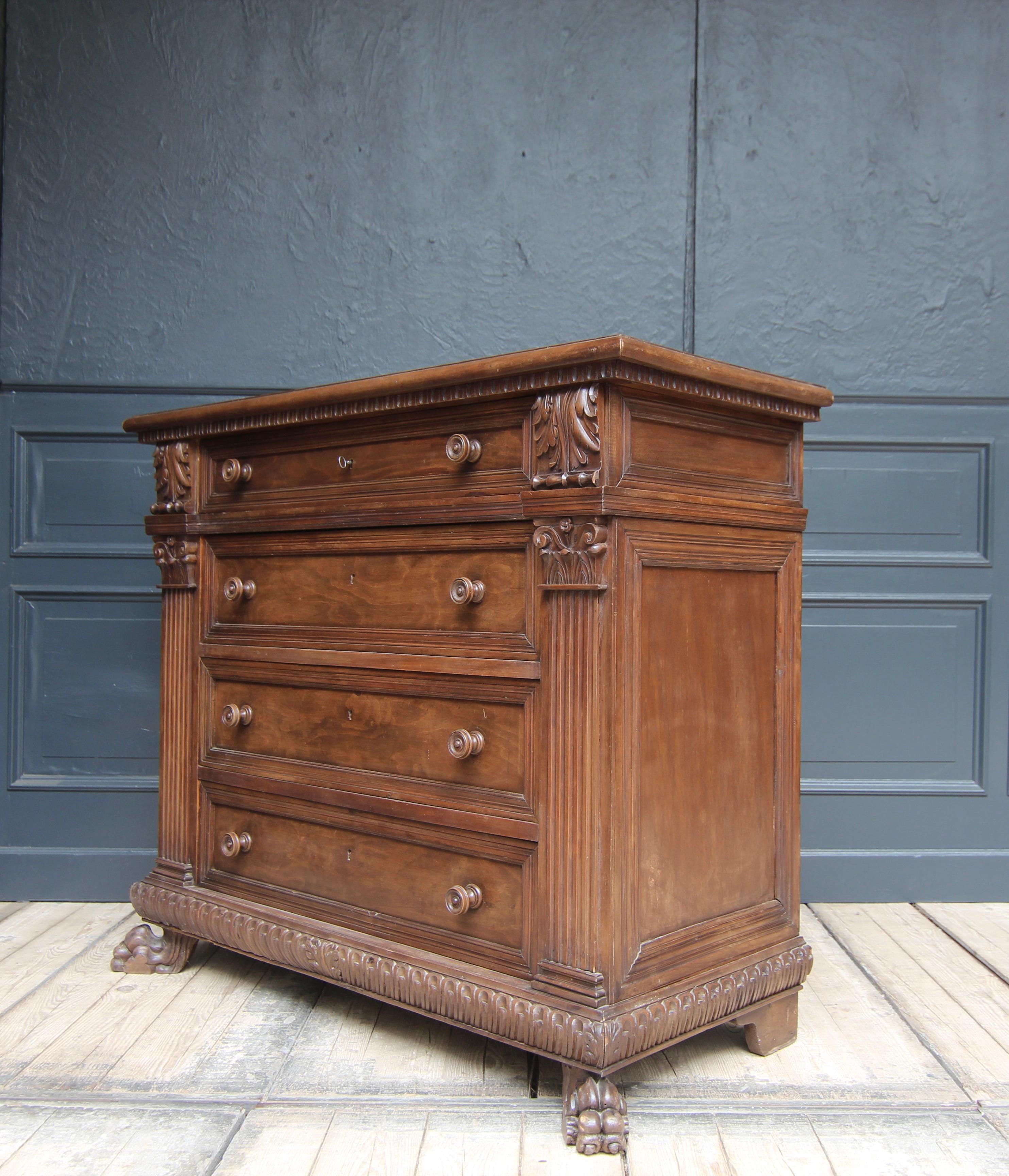 Early 20th Century Italian Renaissance Revival Chest of Drawers with Mirror Top For Sale 14