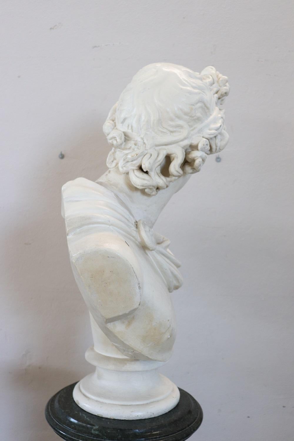 Early 20th Century Italian Sculpture Bust of Apollo in Plaster For Sale 7