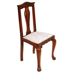 Set of Six Hand-Carved Walnut Dining Chairs by Fratelli Testolini, Venice, Early
