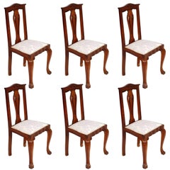 Early 20th C. Italian Chippendale Chairs, Solid wood of walnut finely crafted