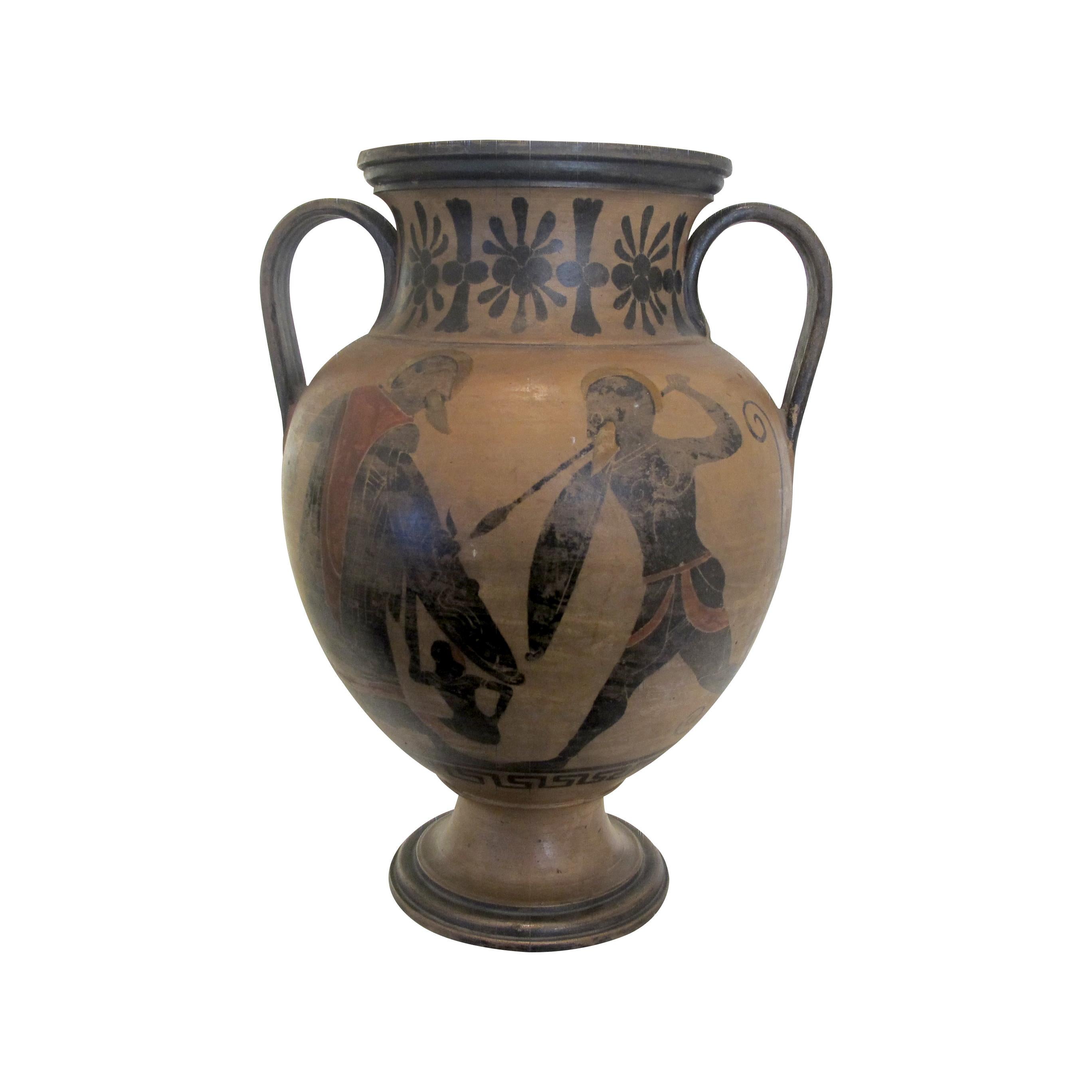 Early 20th Century Italian Set Of Five Decorative Etruscan Style Lekythos Vases For Sale 9