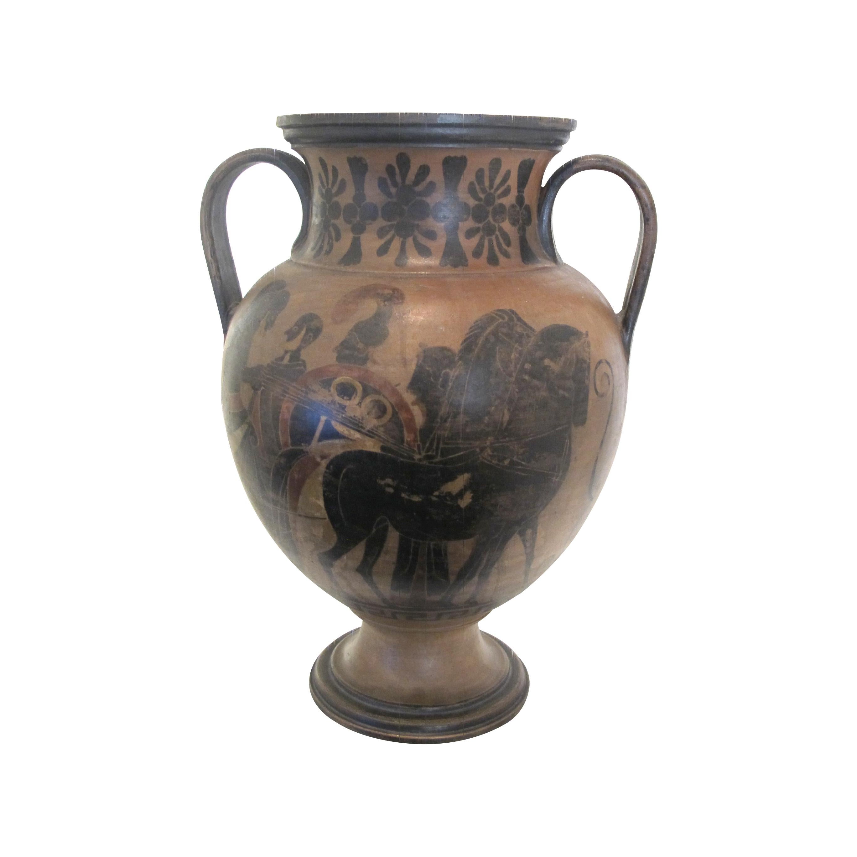 Early 20th Century Italian Set Of Five Decorative Etruscan Style Lekythos Vases For Sale 10