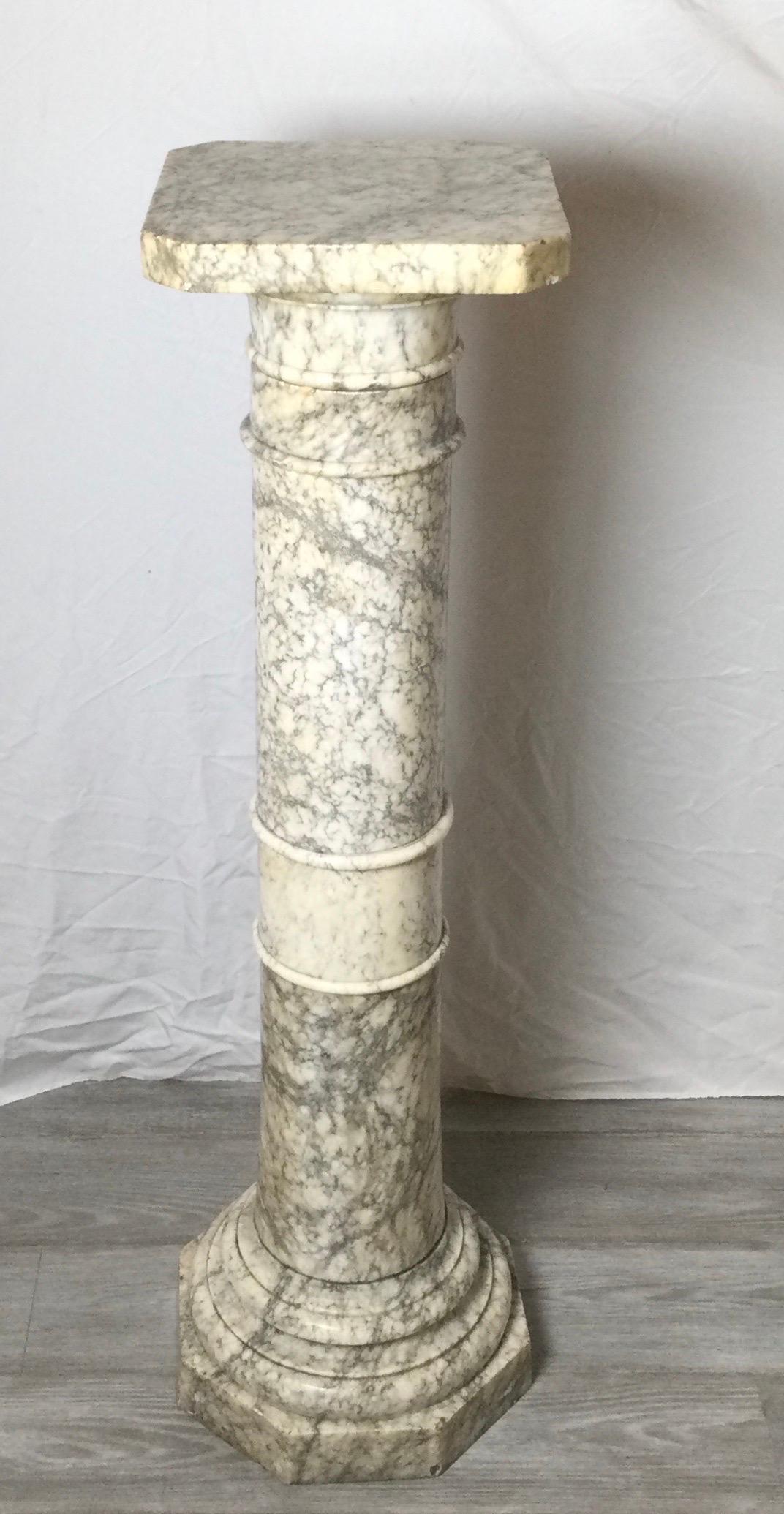 solid marble pedestal