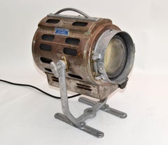 Early 20th Century Italian Steel Theater Cinema Lamp Spotlight Industrial
