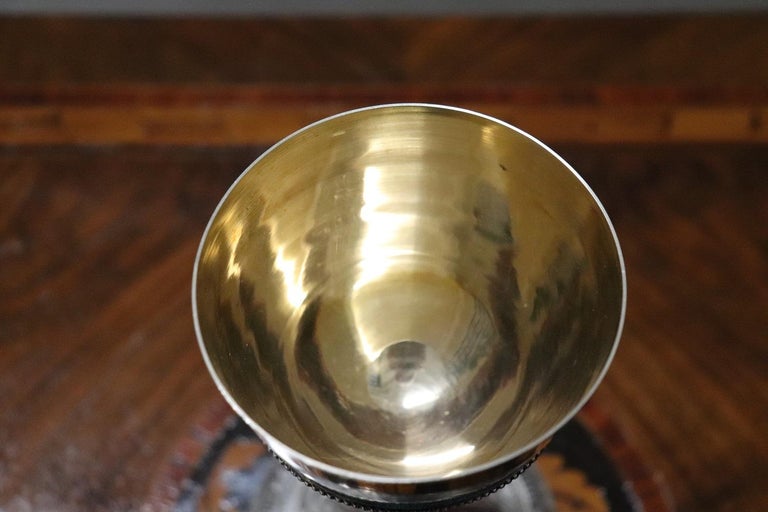 Early 20th Century Italian Sterling Silver Chalice For Sale 3