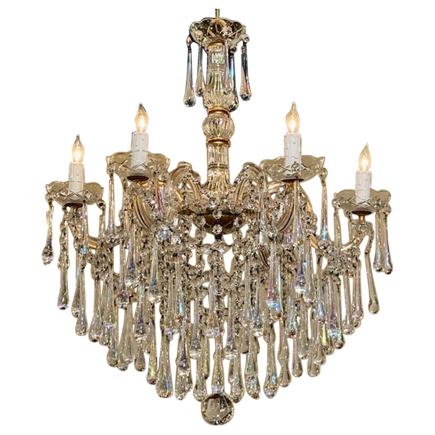 Lampadario a goccia italiano dei primi del Novecento