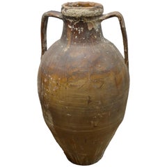 Early 20th Century Italian Terra Cotta Oil Jar, Collected in Provence