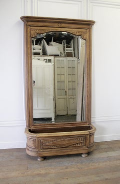 Early 20th Century Italian Trumeau Mirror with Planter Stand