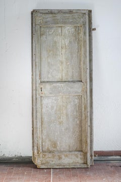 Early 20th Century Italian Tuscan Chestnut Door with Original Painted Patina