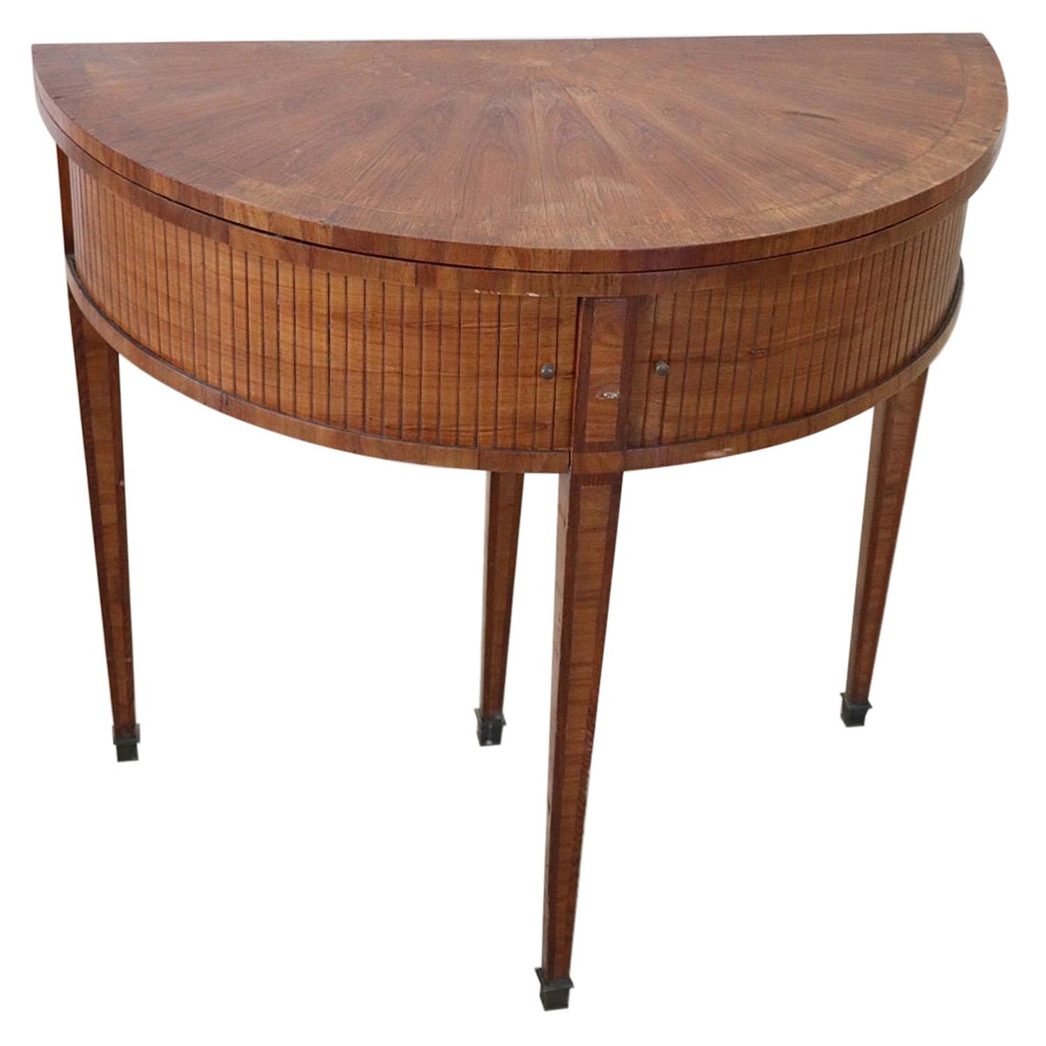 19th Century Italian Renaissance Style Carved Walnut Antique Game Table