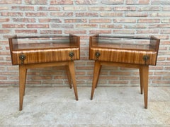Early 20th Century Italian Walnut Nightstands by Paolo Buffa, Set of 2
