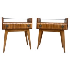 Early 20th Century Italian Walnut Nightstands by Paolo Buffa, Set of 2